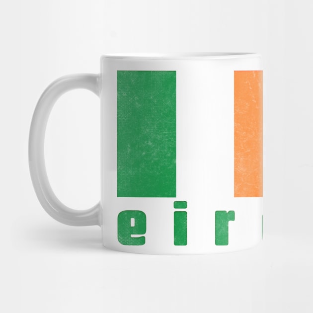 Eire / Irish Flag Retro Style Design by DankFutura